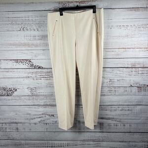 Chico's Women's Size 16 Ivory So Slimming Juliet Ankle Slim Leg Pants